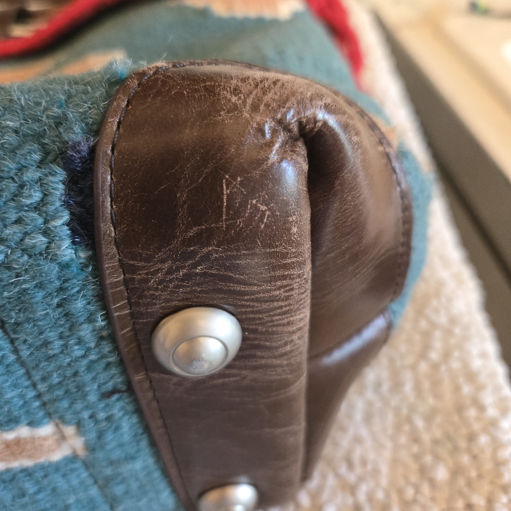 Ameri-Leather Large Wool Leather Tote Southwest A… - image 7